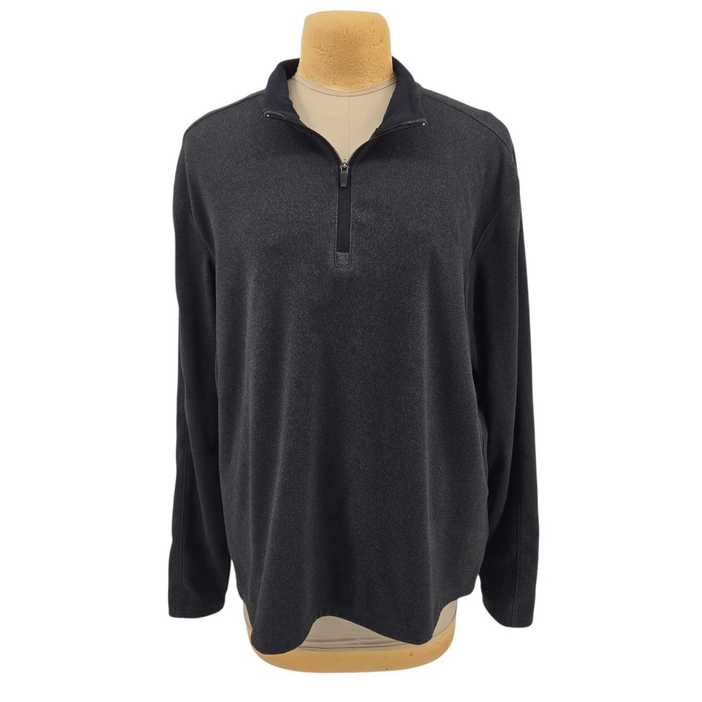 Mondetta Outdoor Project Pullover Mens XXL Gray Quarter Zip Fleece Sweater